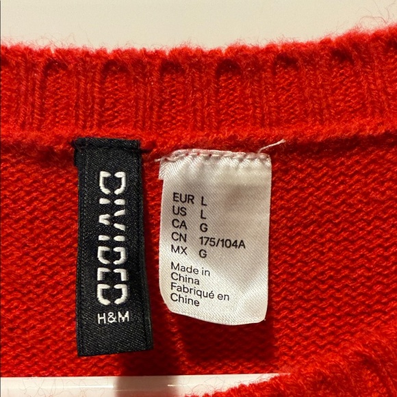 H&M Reversible Sequins Red Sweater *see video - Picture 4 of 5